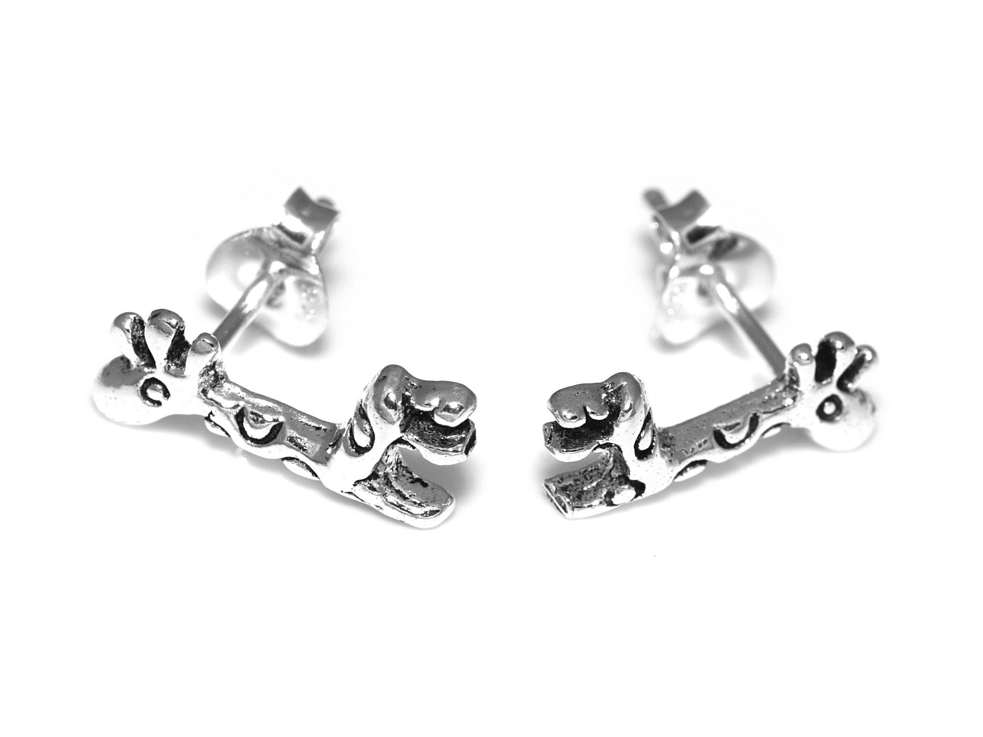 Giraffer Örhängen i Äkta 925 Silver, Giraff Örhänge, Afrika Accessoar, Djur Smycke - 3