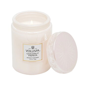 Voluspa Coconut Papaya Small Glass Jar