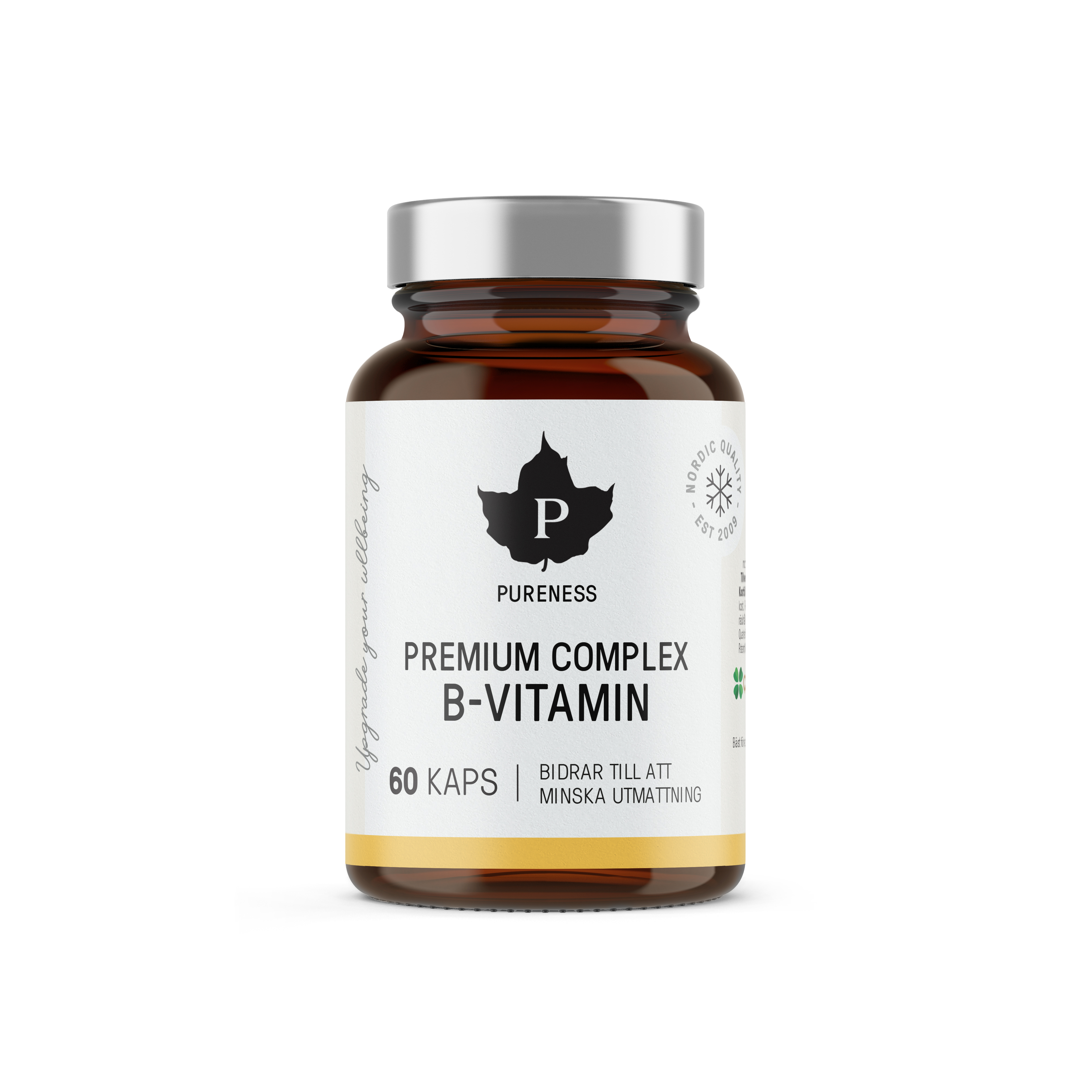 Premium Complex B-Vitamin 60 kapslar - Pureness
