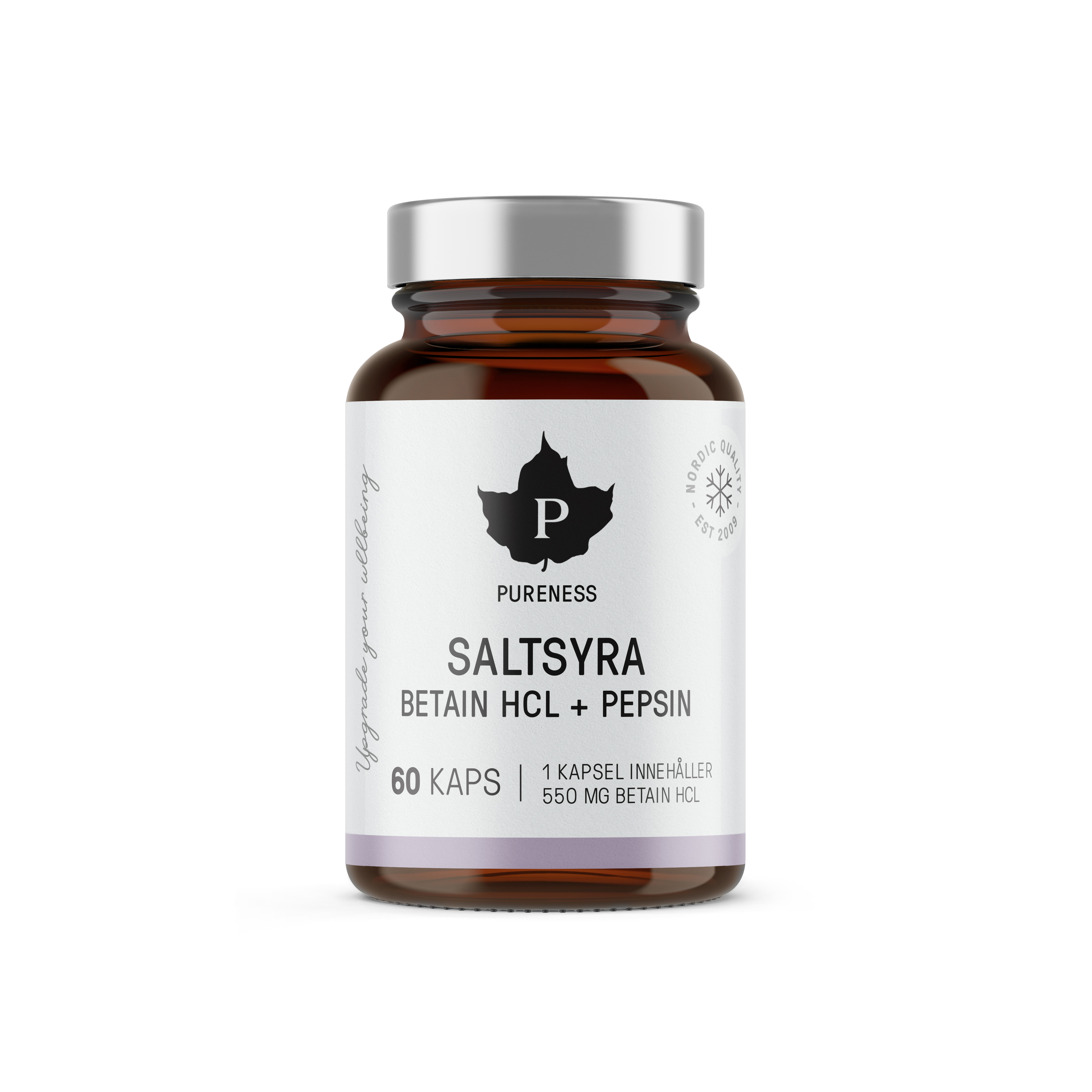 Betaine HCL Saltsyra 60 kapslar - Pureness
