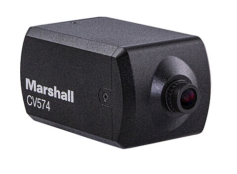 Marshall CV574 NDI 4K UHD Mini Broadcast Camera with 4.0mm Interchangeable Lens - NDI│HX3, IP & HDMI Outputs