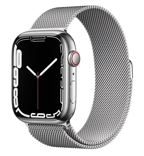 Apple Watch Series 7 Cellular 41mm Stainless Steel med Milanese Loop