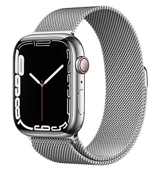 Apple Watch Series 7 Cellular 41mm Stainless Steel med Milanese Loop