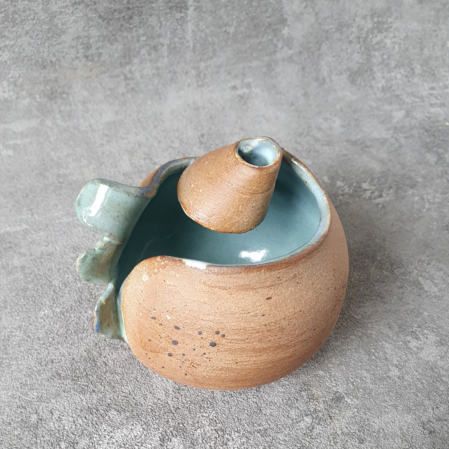 Flow sculpture hazy turquoise 1 - 3
