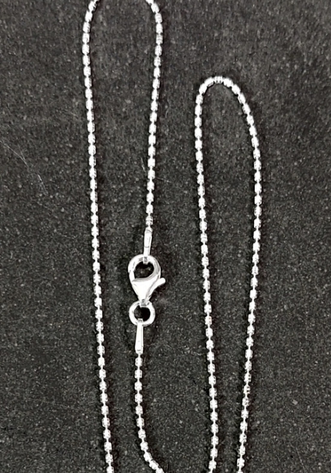 "Diamond cut ball " Kedja i Sterling Silver, 1mm - 40cm - 2
