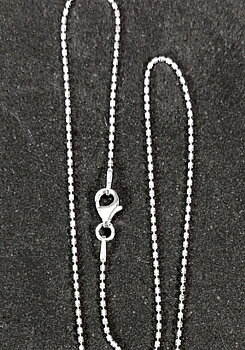 "Diamond cut ball " Kedja i Sterling Silver, 1mm - 40cm