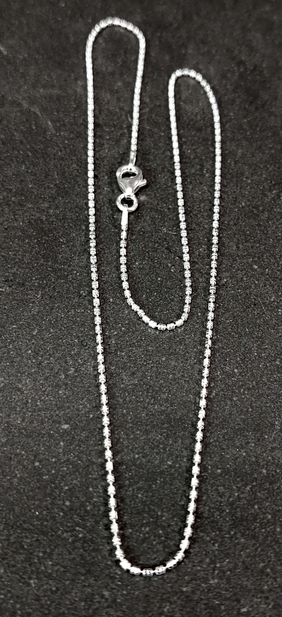 "Diamond cut ball " Kedja i Sterling Silver, 1mm - 40cm