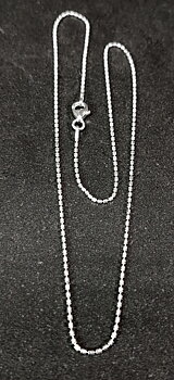 "Diamond cut ball " Kedja i Sterling Silver, 1mm - 40cm