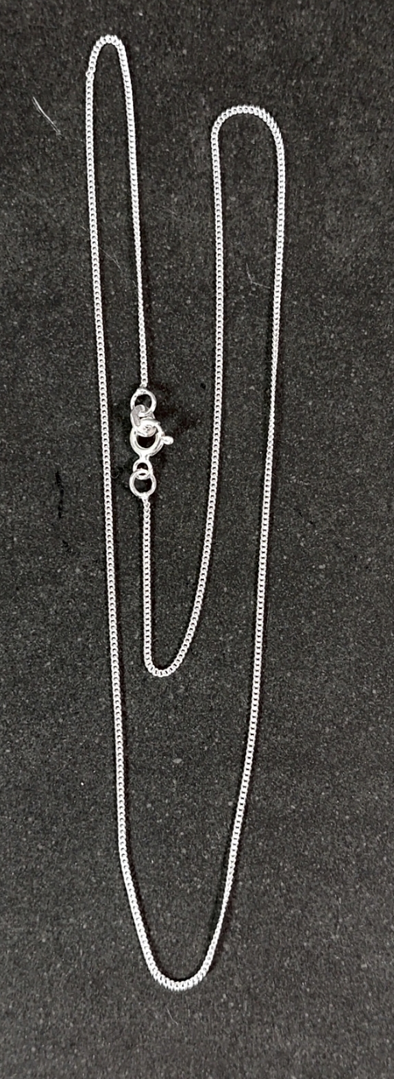 Curb Kedja i Sterling Silver, 1mm - 45cm