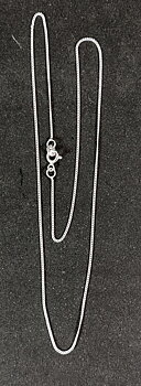 Curb Kedja i Sterling Silver, 1mm - 45cm