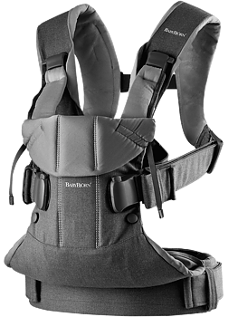 Babybjörn Bärsele One - Denim Grey / Daerk Grey  Cotton Mix