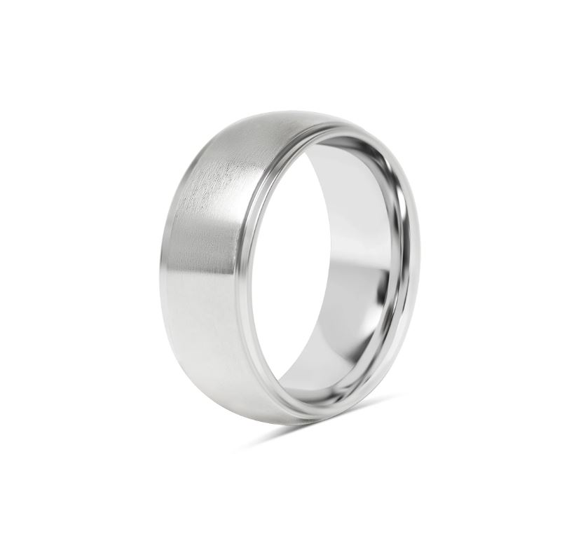 Mattur hringur úr 316 stáli með slípuðum brúnum - 8 mm breiður - 2