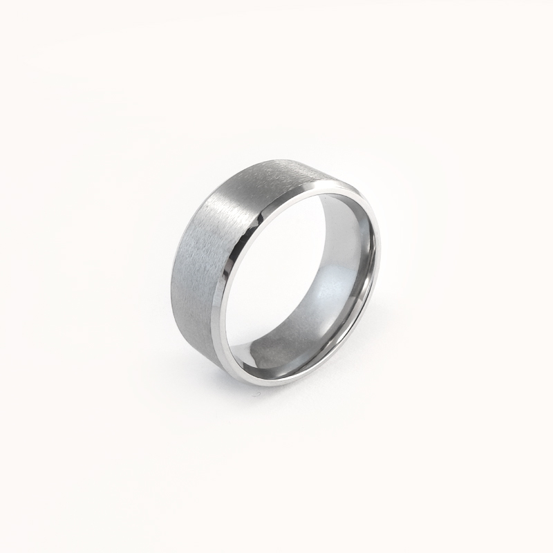 Matt ring i 316 stål - 8 mm bred