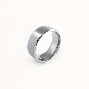 Matt ring i 316 stål - 8 mm bred