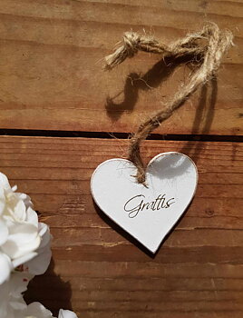 Presenthjärta Grattis