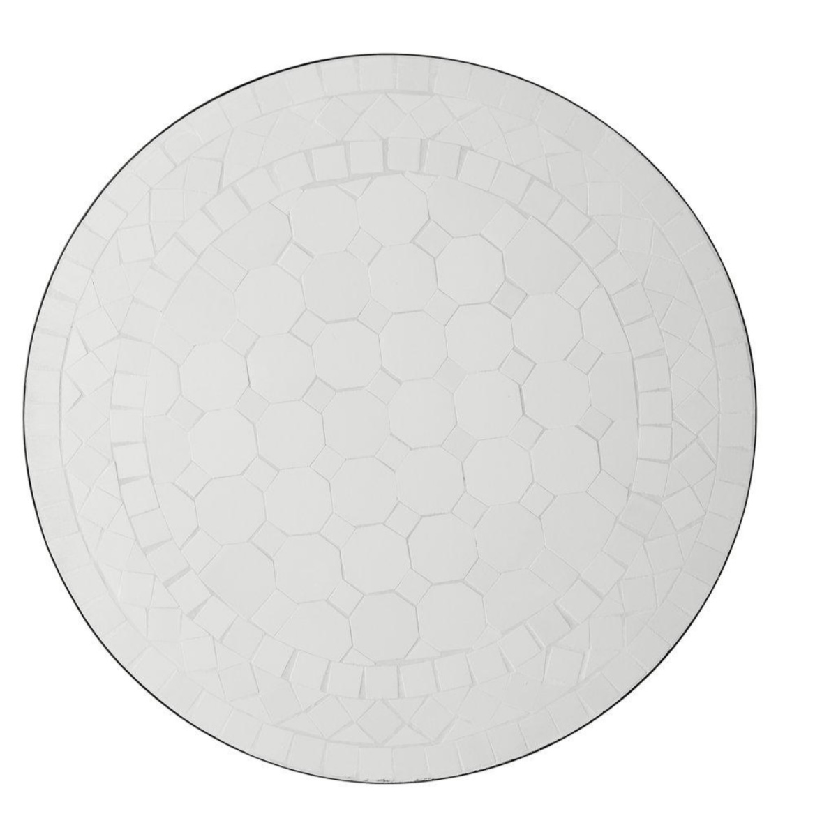 Bord / Vit mosaik / Dia 70cm