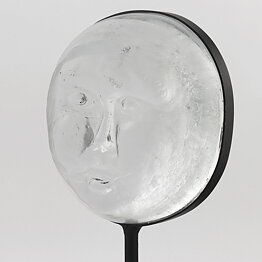 Erik Höglund (1960s) Clear Glass Sculpture with Woman Motif 26 cm