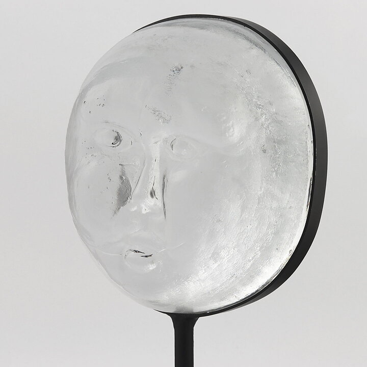 Erik Höglund (1960s) Clear Glass Sculpture with Woman Motif 26 cm