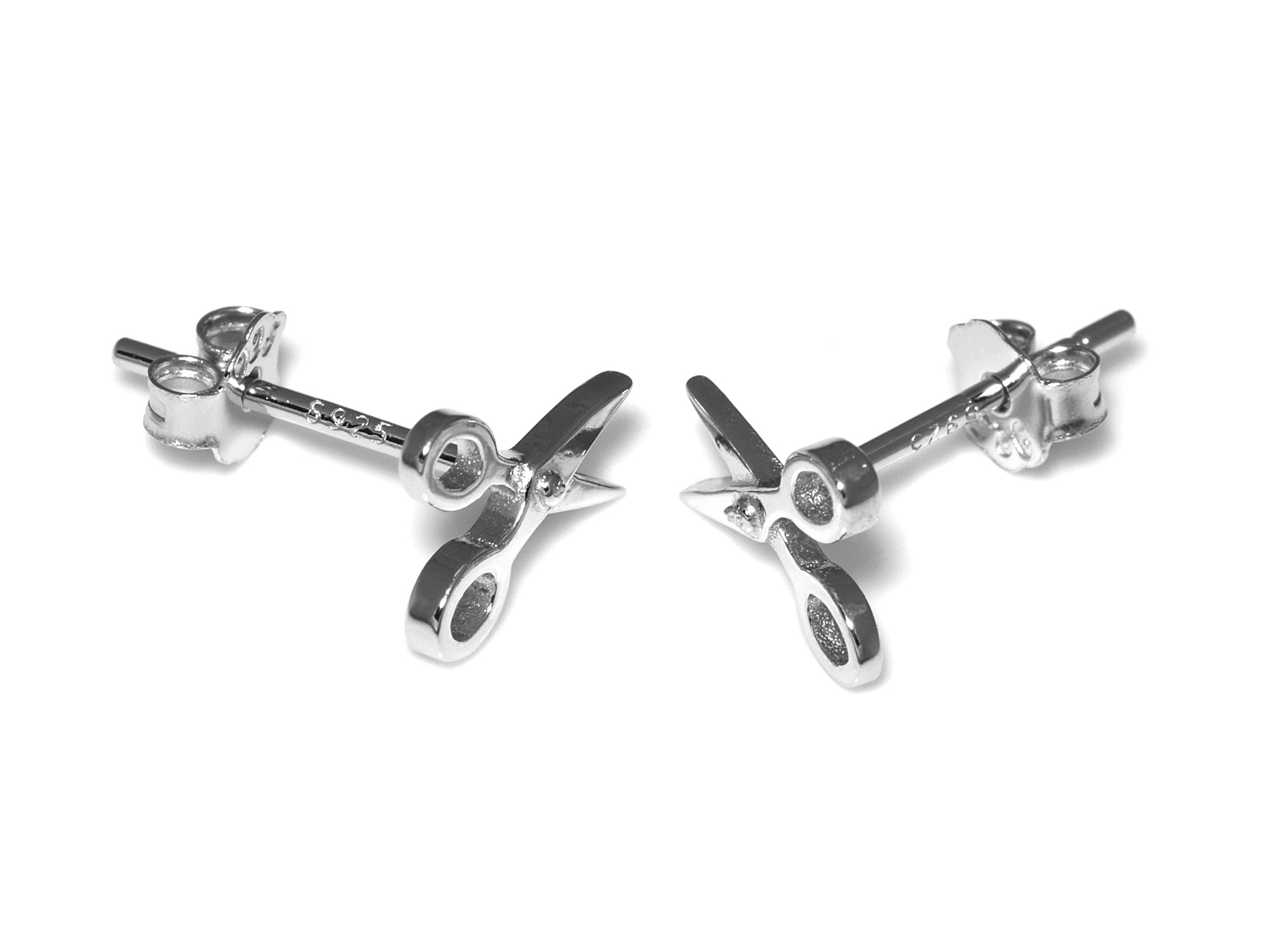 Saxar Örhängen i Äkta 925 Silver, Sax Örhänge, Frisörsalong Accessoar, Frisör Smycke - 3