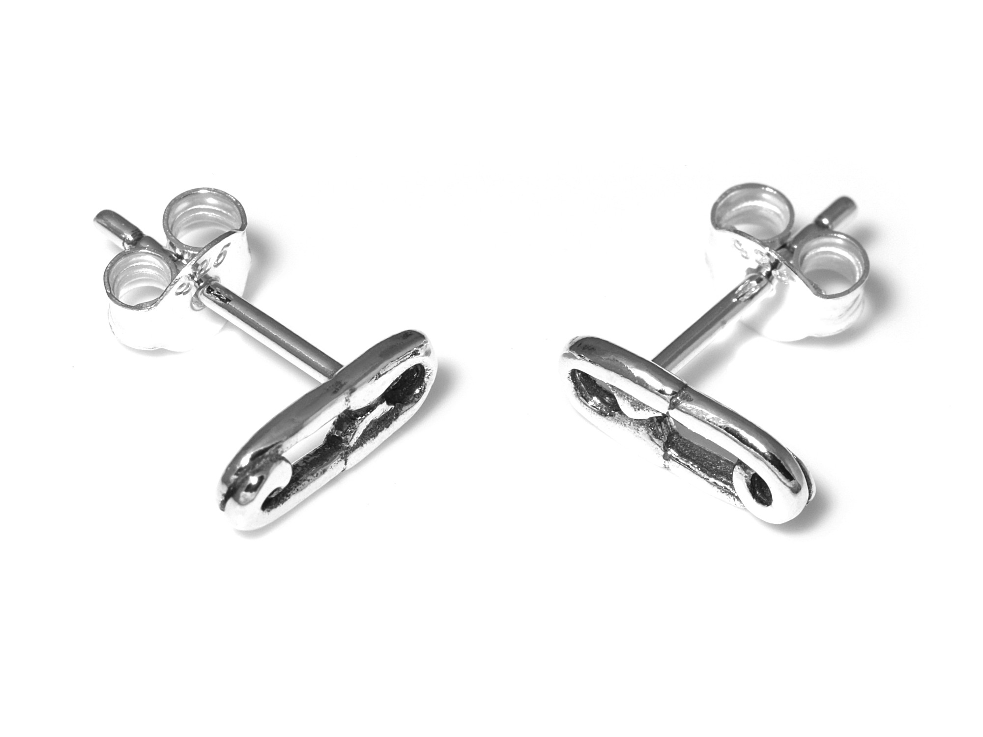 Säkerhetsnålar Örhängen i Äkta 925 Silver, Säkerhetsnål Örhänge, Sömmerska Accessoar, Sy Smycke - 3