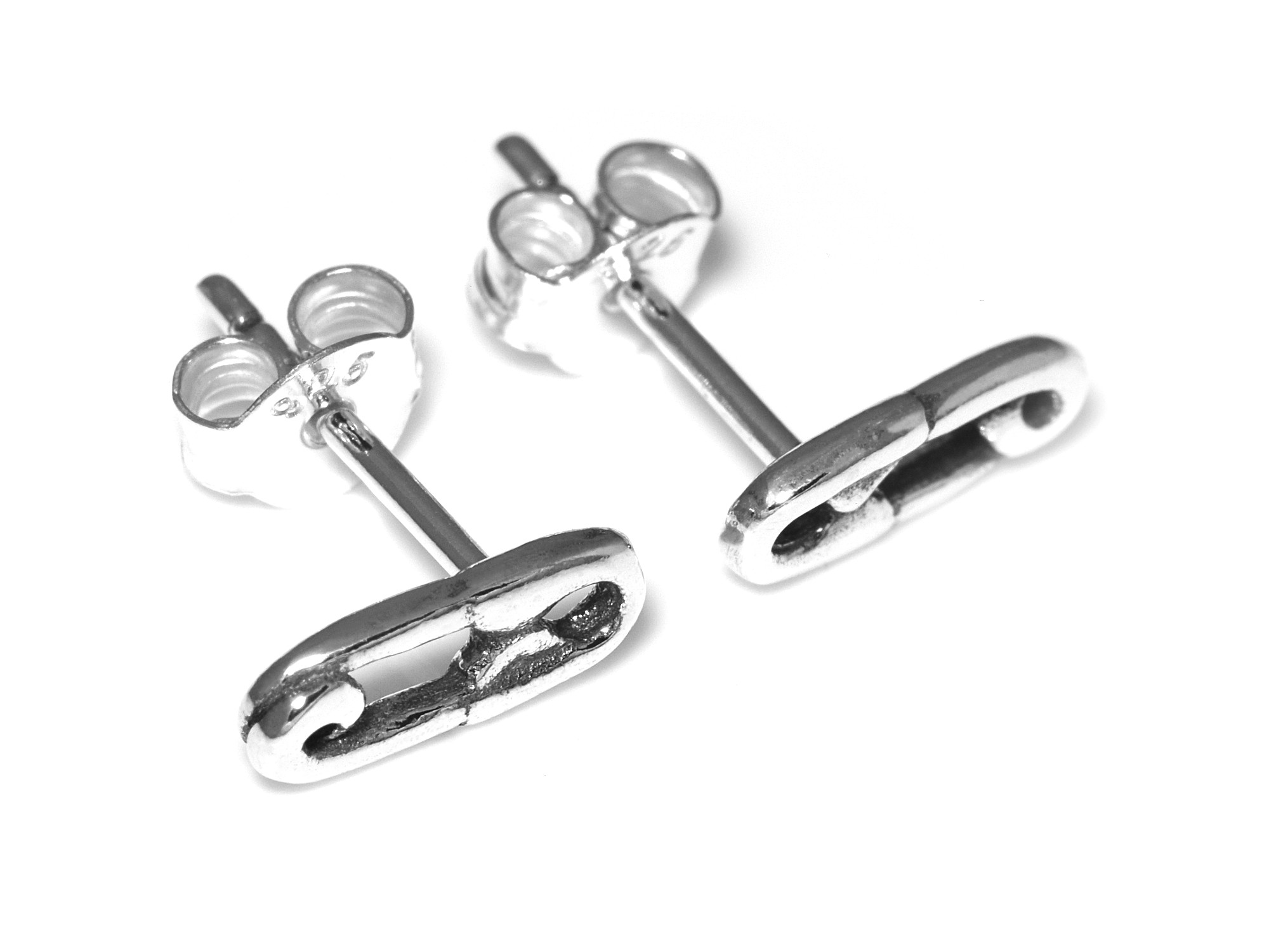 Säkerhetsnålar Örhängen i Äkta 925 Silver, Säkerhetsnål Örhänge, Sömmerska Accessoar, Sy Smycke