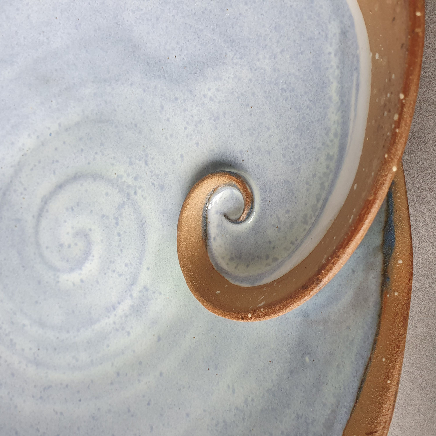 Flow bowl, pale blue with swirl No 6 - 4