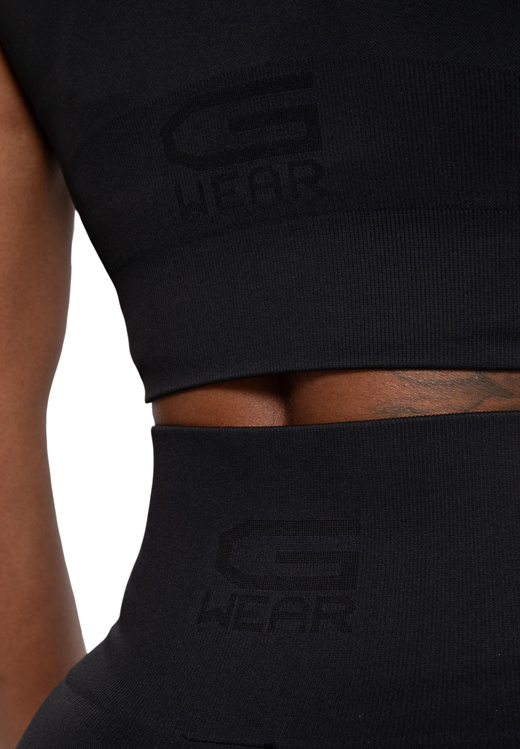 Olivia Seamless Crop Top, black - 9