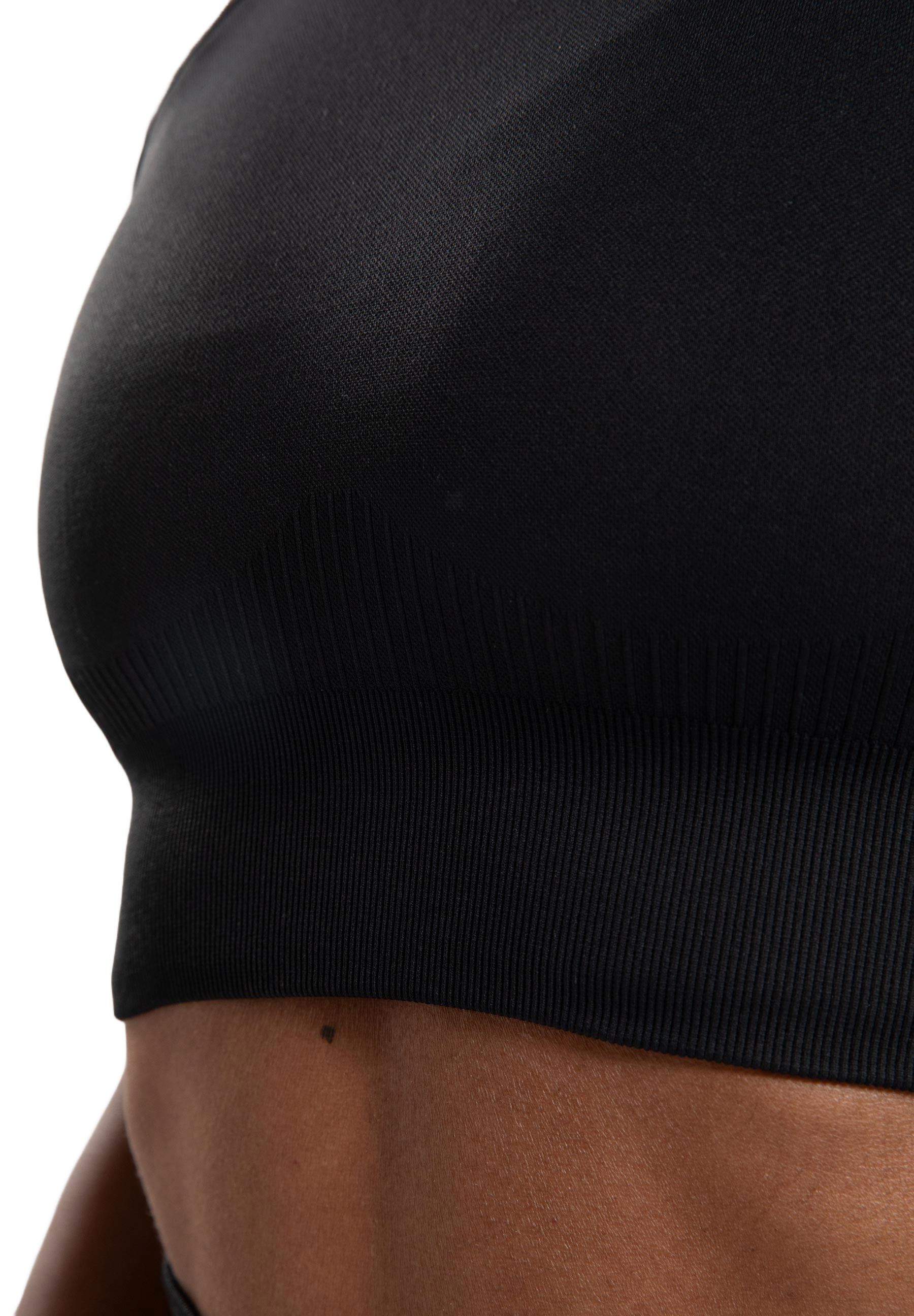 Olivia Seamless Crop Top, black - 8