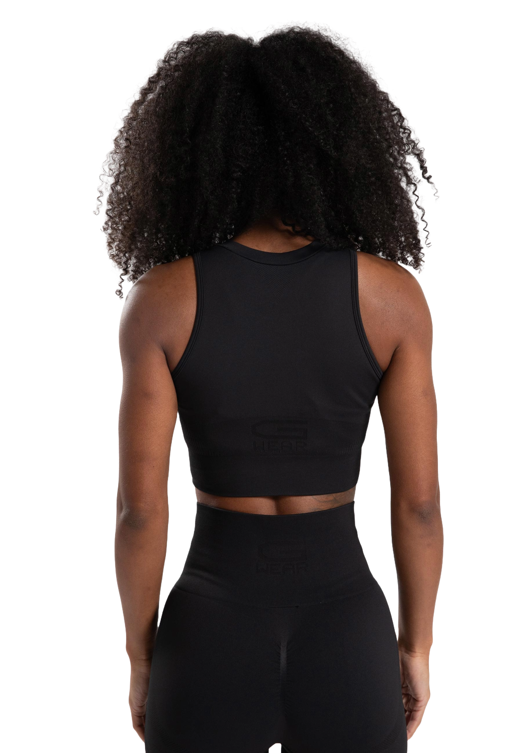 Olivia Seamless Crop Top, black - 10