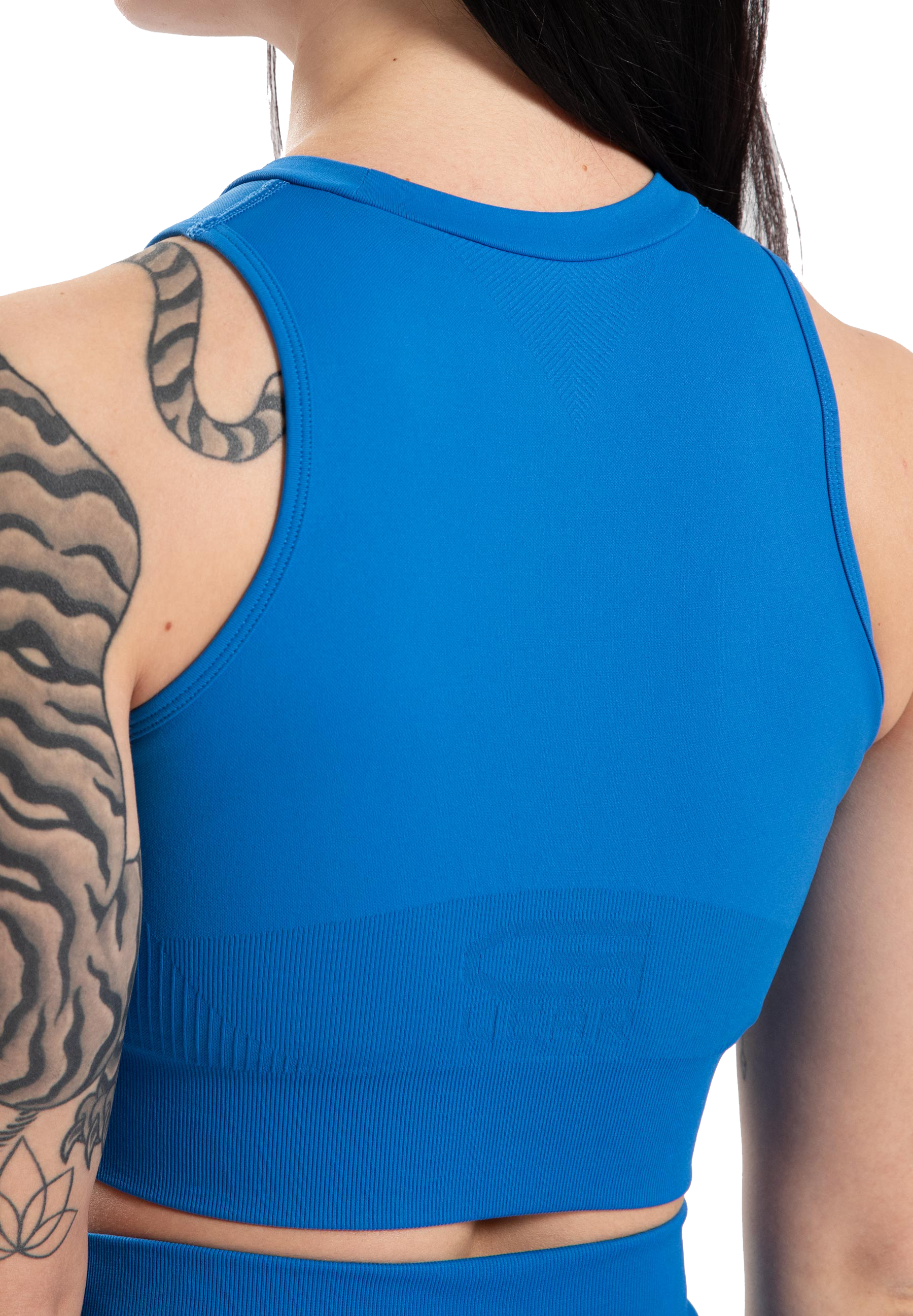 Olivia Seamless Crop Top, blue - 8