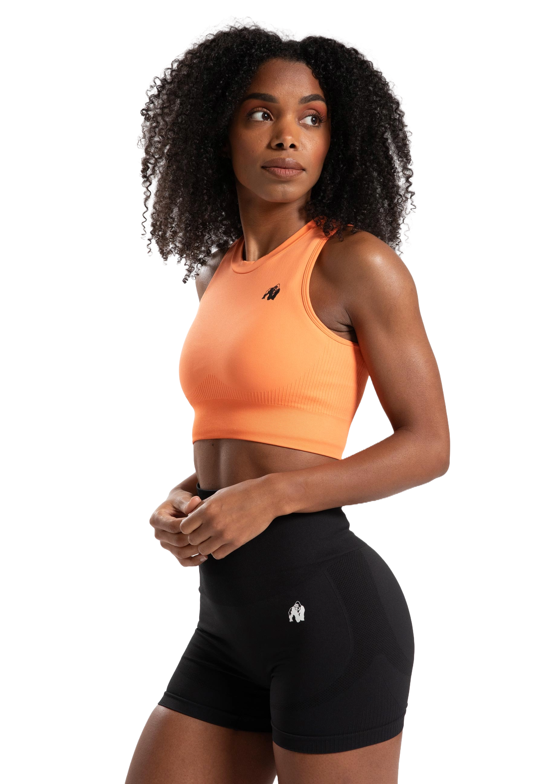Olivia Seamless Crop Top, peach