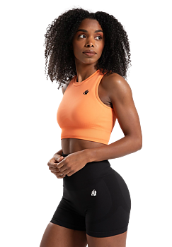 Olivia Seamless Crop Top, peach