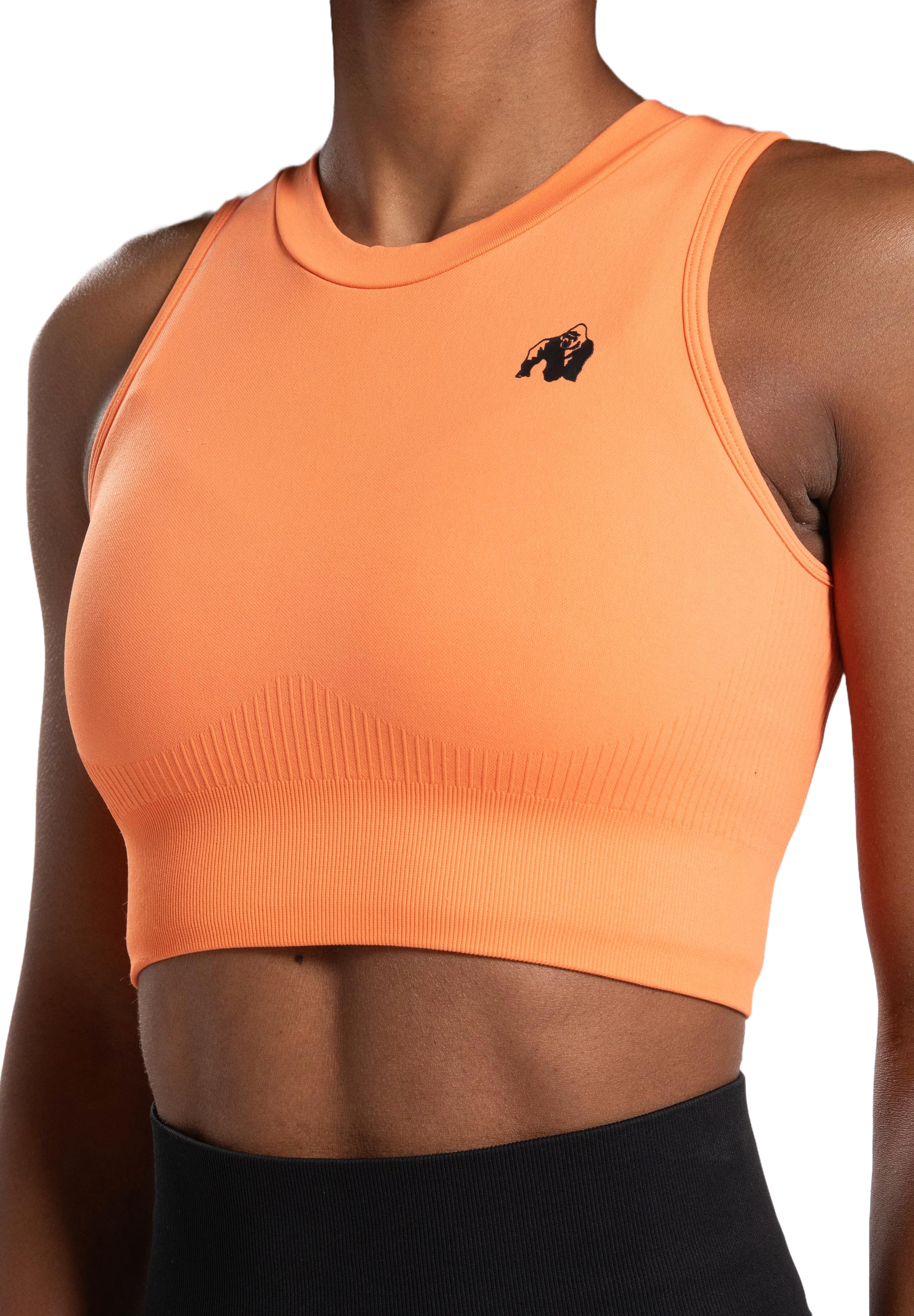 Olivia Seamless Crop Top, peach - 7