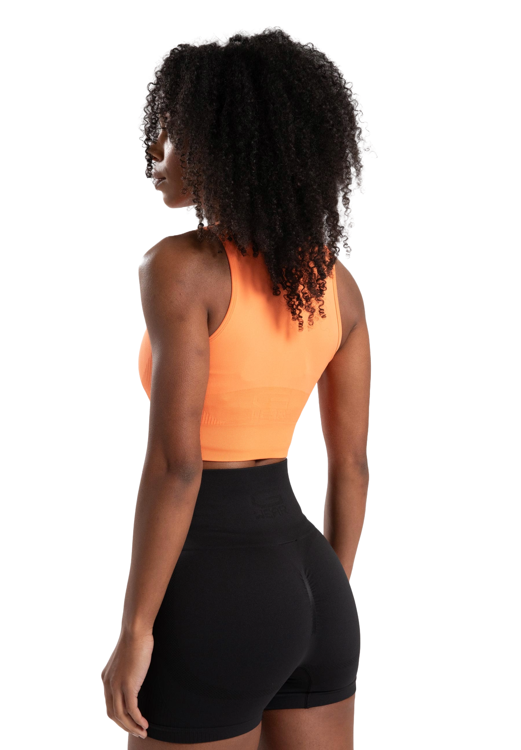 Olivia Seamless Crop Top, peach - 2