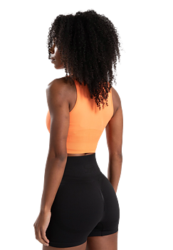 Olivia Seamless Crop Top, peach