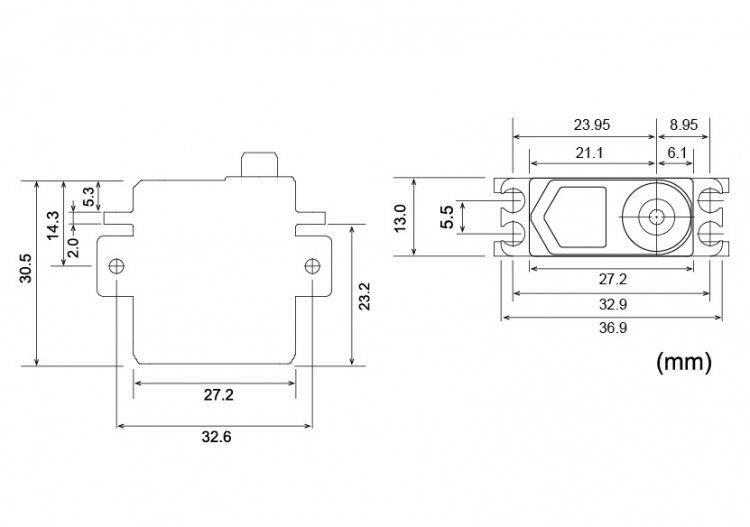 Futaba BLS-CM600 EP 1/12 Servo 6.7kg 0.09s HV S.BUS2 - 3