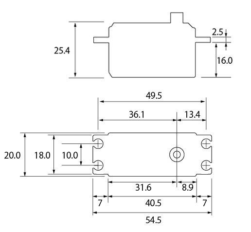 Futaba S-C400 Bilservo 8kg 0.08s HV S.BUS - 2