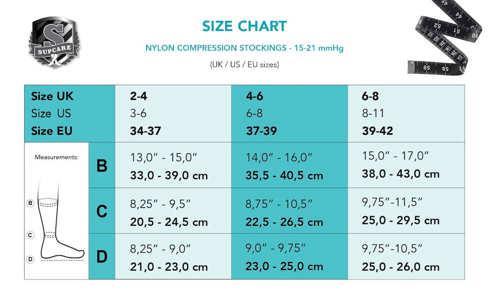 Supcare Stödstrumpor Nylon Mönstrade - 2