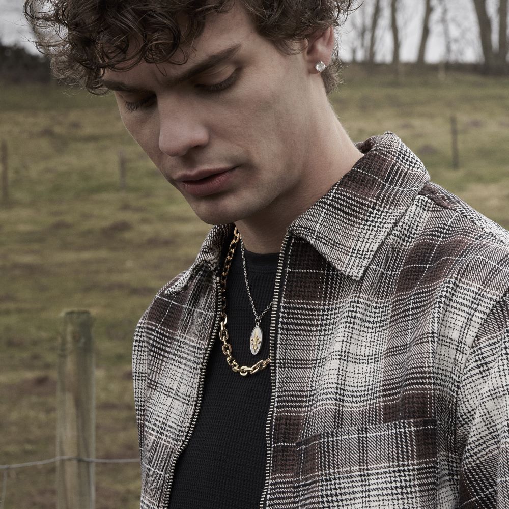 Son of Noa halsband Fredslilja stål - 2