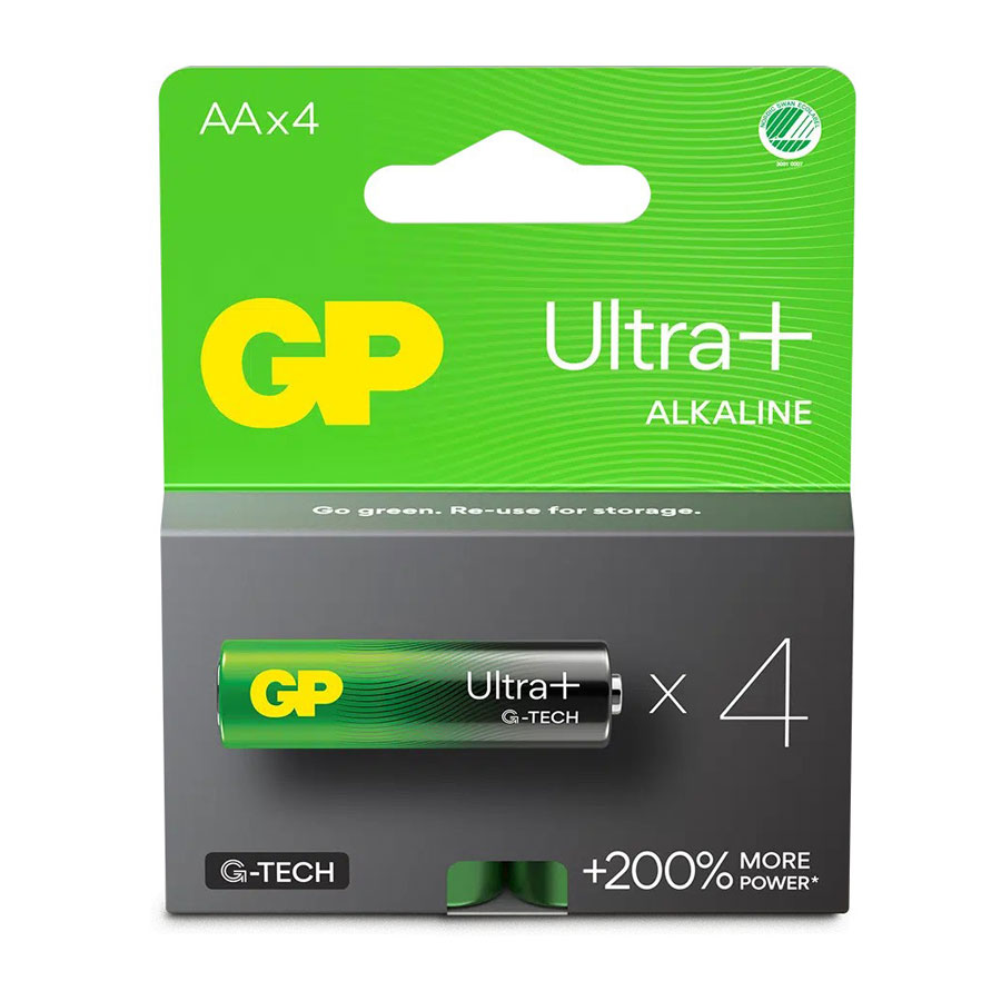 GP Ultra Plus Alkaline AA-batteri 4-pack