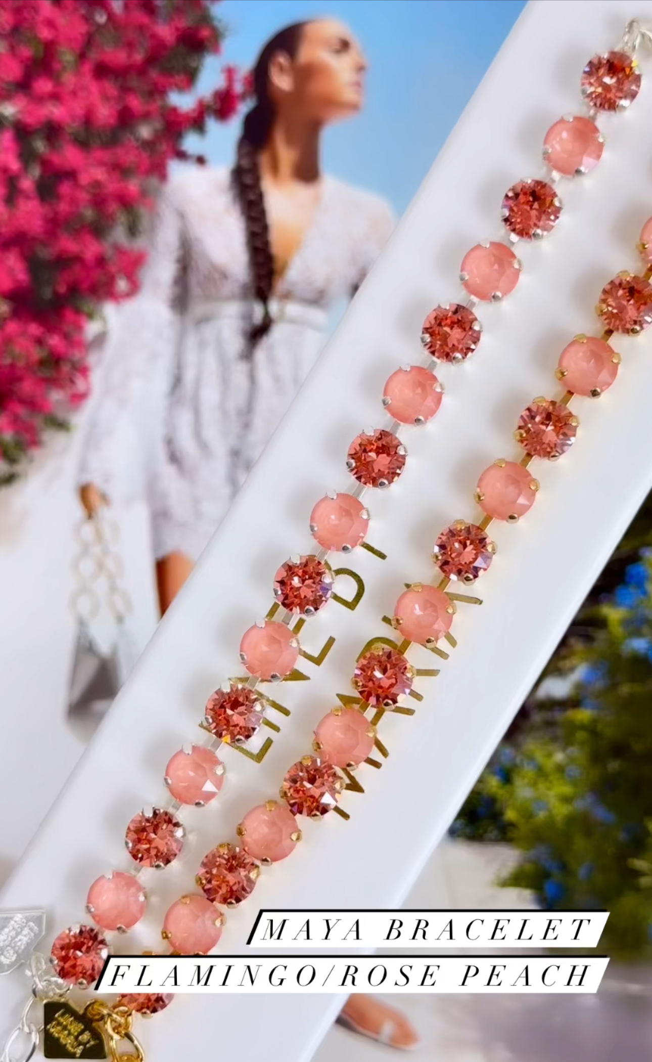 Bracelet Maya Flamingo/Rose peach Silver - 2
