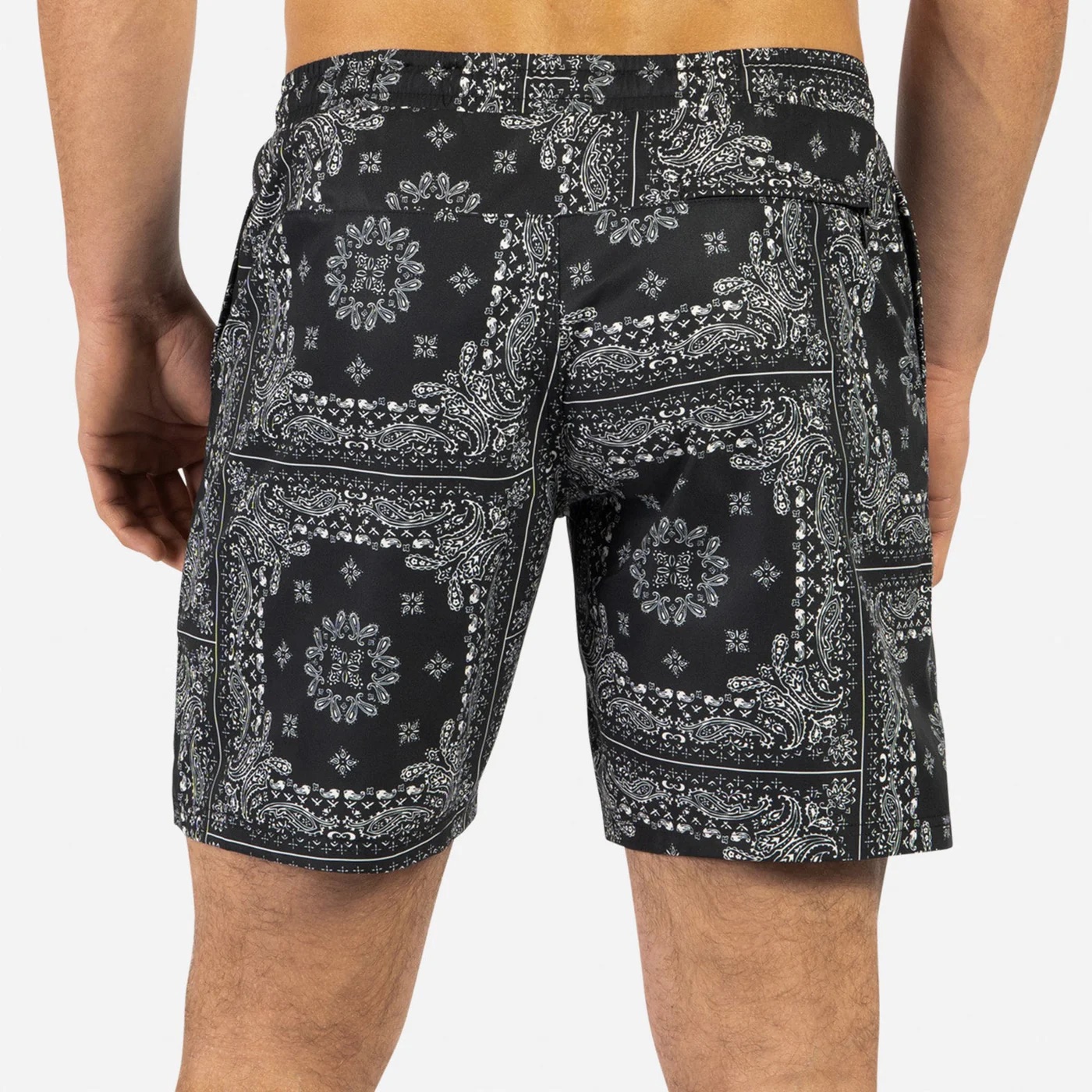 AGUA VOLLEY 2N1 SWIM SHORT - 7" BANDANA-BLACK - 4