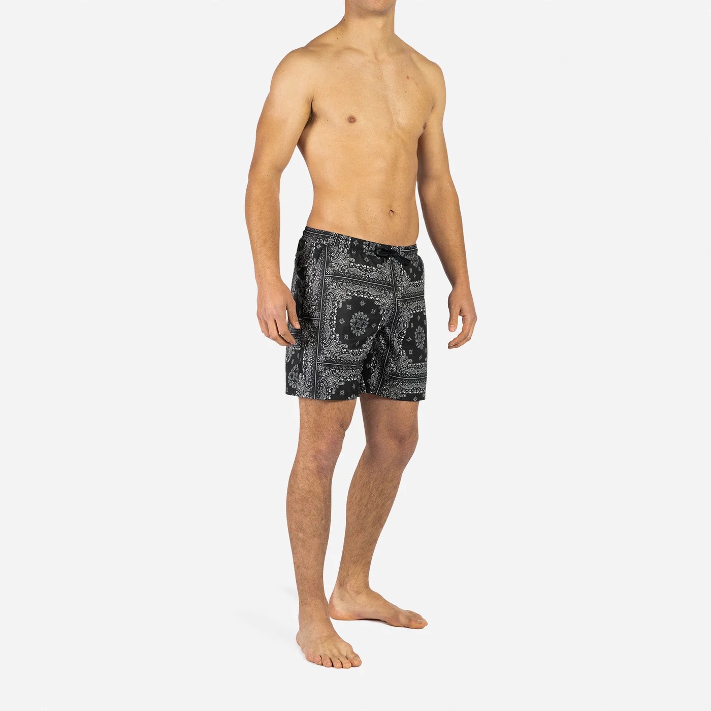 AGUA VOLLEY 2N1 SWIM SHORT - 7" BANDANA-BLACK - 5