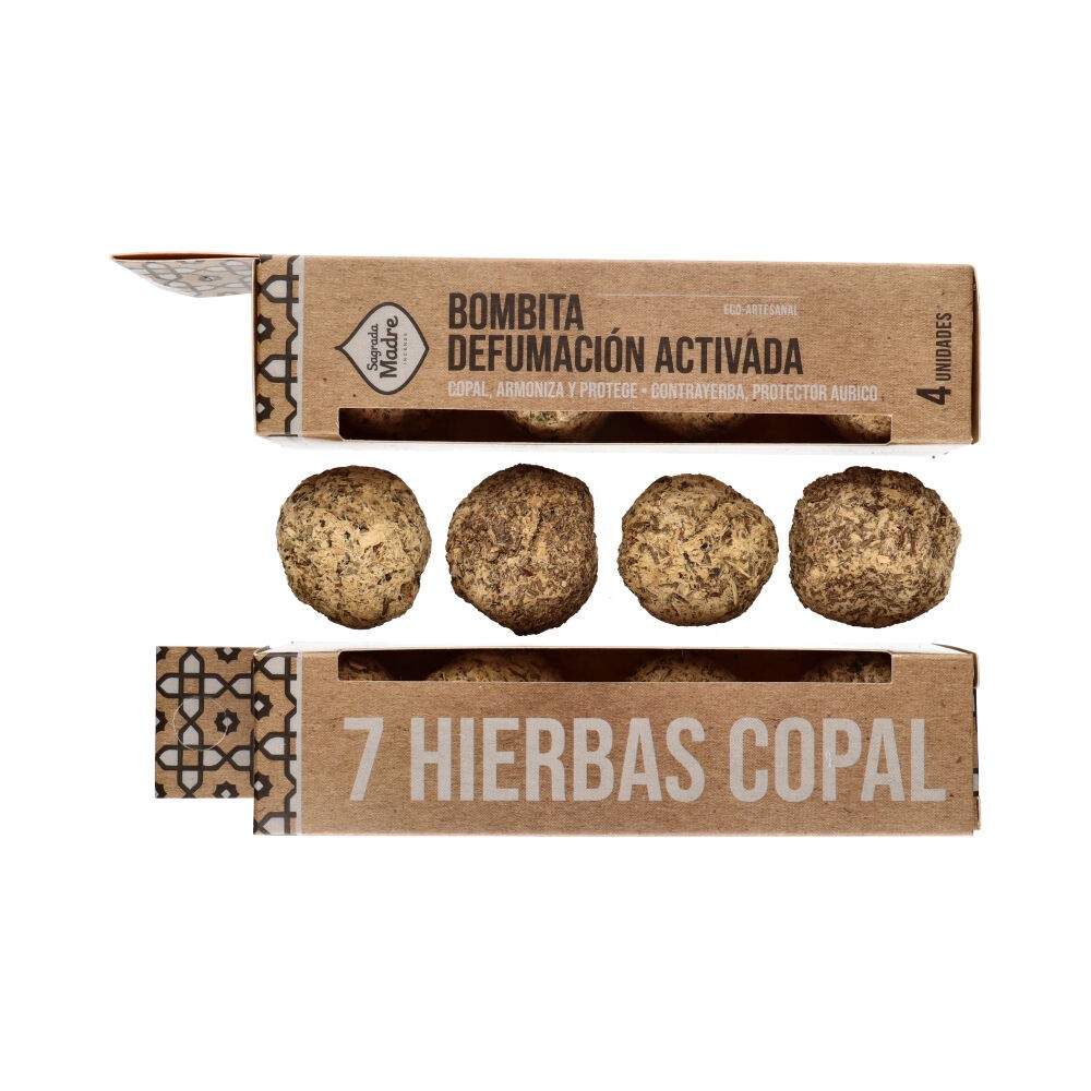  Bombita Defumation  Smudge Bombs - 7 Örter med  Copal - Sagrada Madre