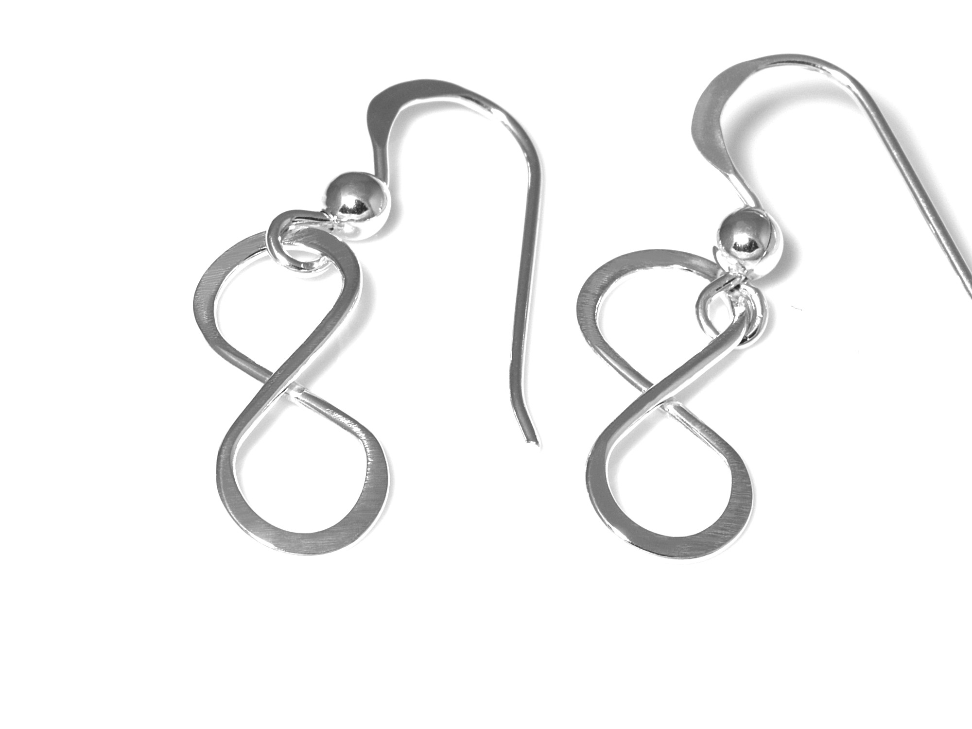 Infinity Örhängen  i Äkta 925 Silver, Evig Vänskap eller Kärlek Örhänge, Evighetstecken Smycke - 2