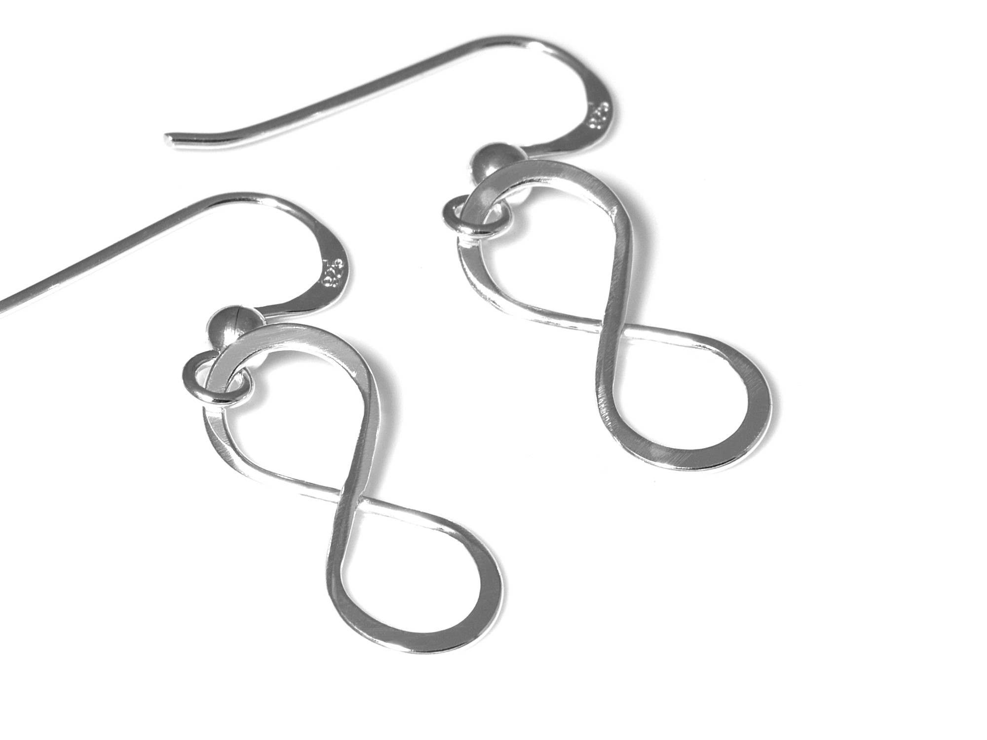 Infinity Örhängen  i Äkta 925 Silver, Evig Vänskap eller Kärlek Örhänge, Evighetstecken Smycke - 3