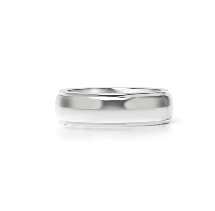 Óskreyttur hringur úr 316 stáli - 6 mm breiður - 3