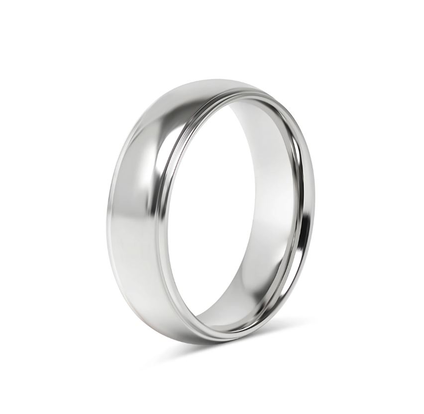 Óskreyttur hringur úr 316 stáli - 6 mm breiður - 2