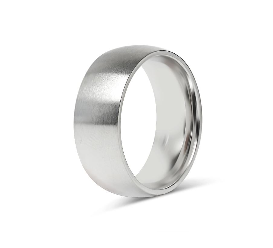 Mattur hringur úr 316 Ryðfrítt stál - 8 mm breiður - 2
