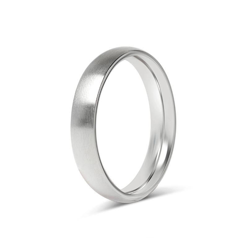 Mattur hringur úr 316 stáli - 4 mm breiður - 2